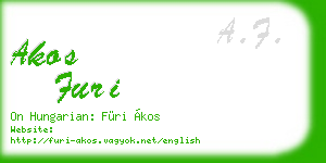 akos furi business card